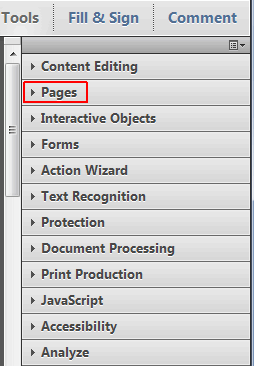 how to paginate in adobe acrbat pro