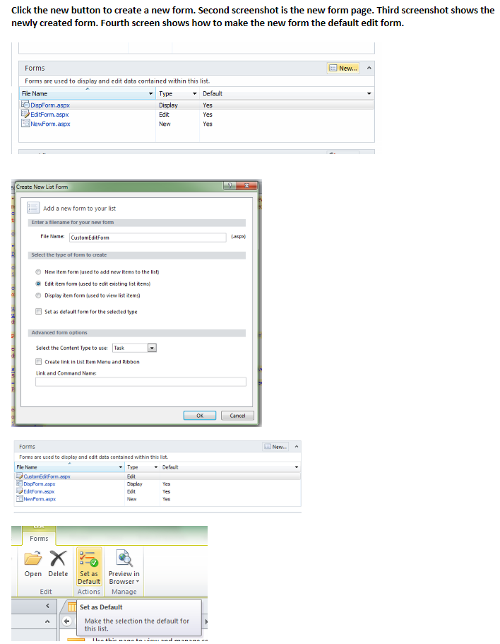 Solved: SharePoint 2010 custom Edit form created returns "No Item ...
