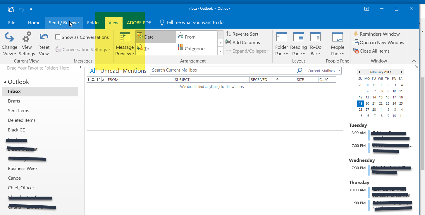 MS office Outlook Inbox formating Solutions | Experts Exchange