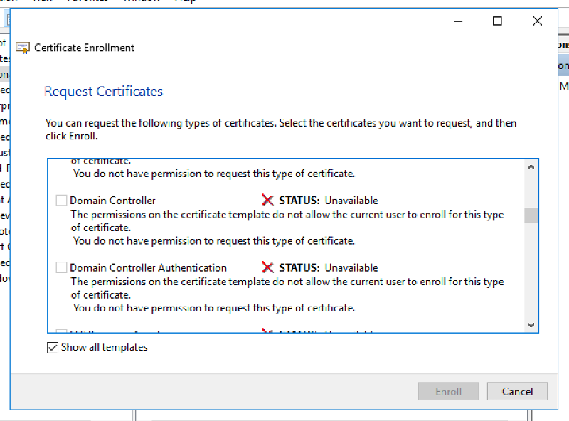 Solved: Unable to request new certificate from NPS server Experts