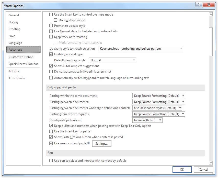 The only paste option available in Office 2016 is paste as text. How to ...