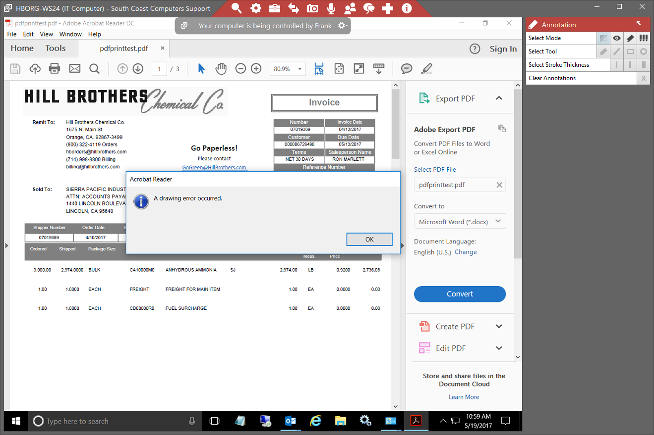 Solved: PDF File freezes when printing | Experts Exchange