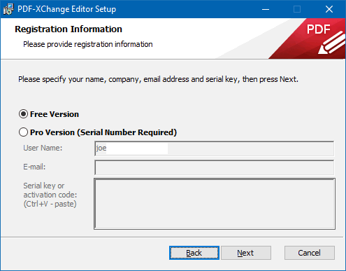 pdf xchange editor serial number