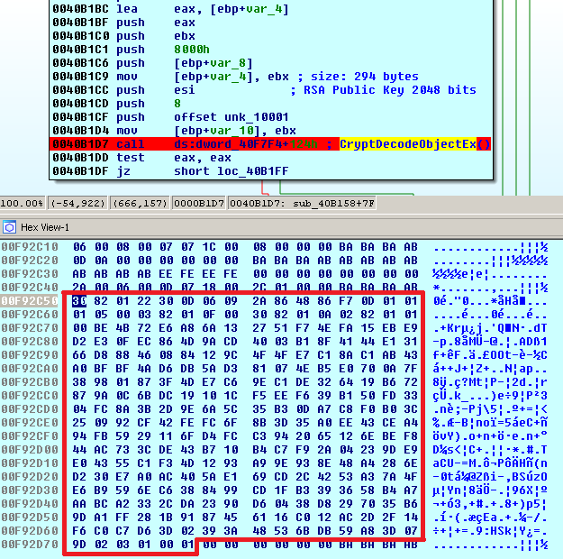 Cerber Ransomware Key encryption