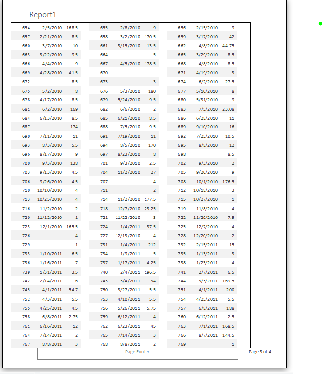 Solved: Column Report - have text not in column at end of report ...