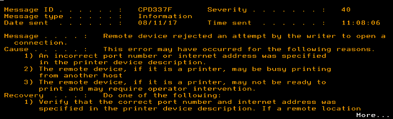Error CPD337F