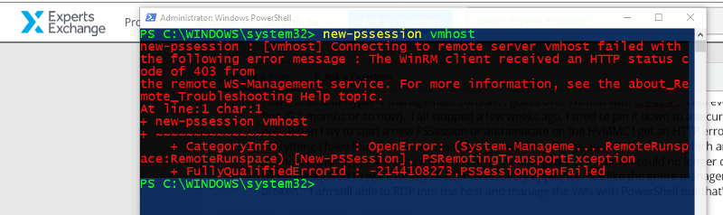 PSSession error