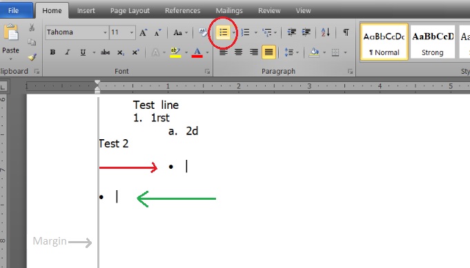 change first line indent in word