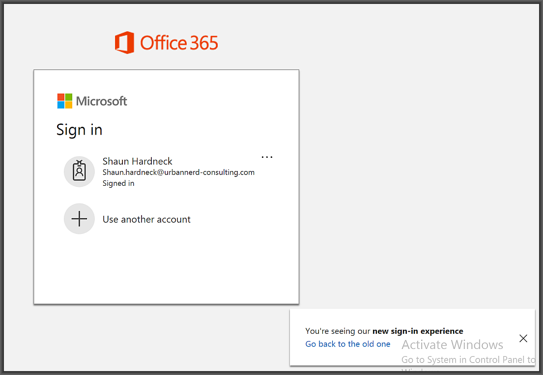 New Microsoft Office 365 Sign-in experience
