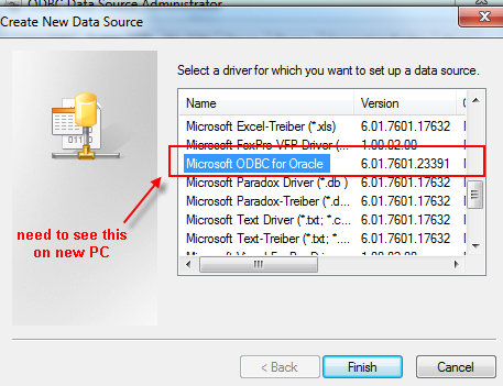 microsoft odbc driver for oracle windows 10 64 bit