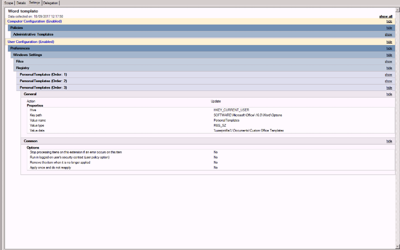 Solved group policy for setting default word template experts exchange