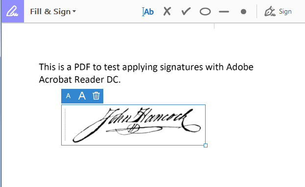 create adobe pdf signature