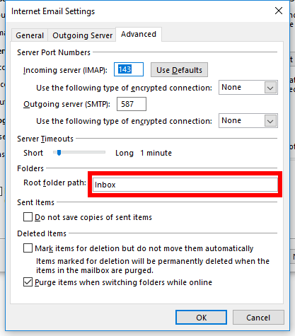 outlook 2016 calendar not syncing with imap servers