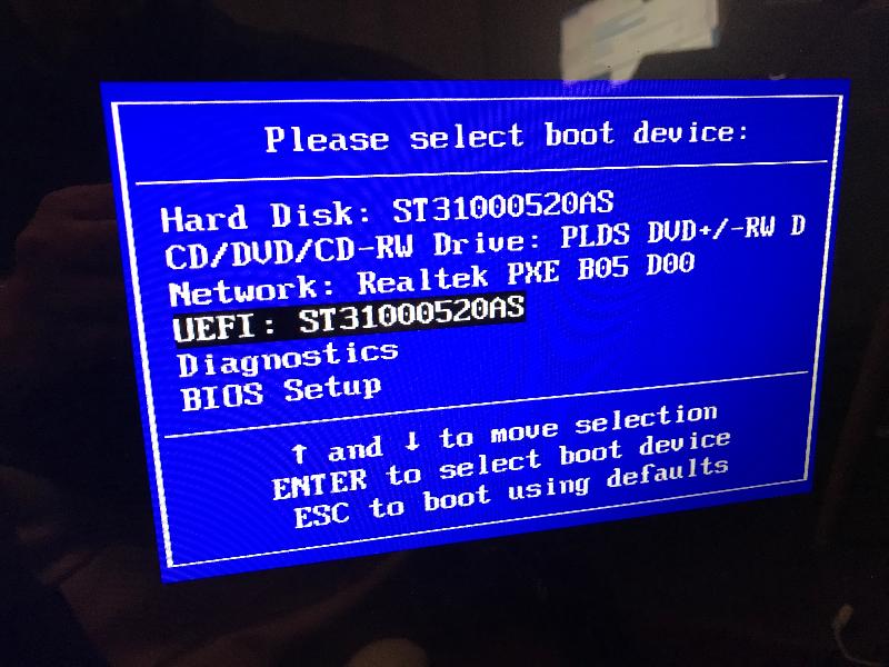 Boot sequence нет hdd dell