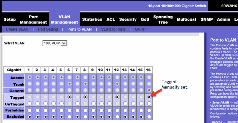 Internet Port Setting / Tagged