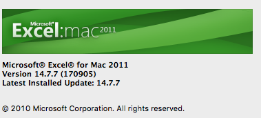 Latest Version Of Excel For Mac