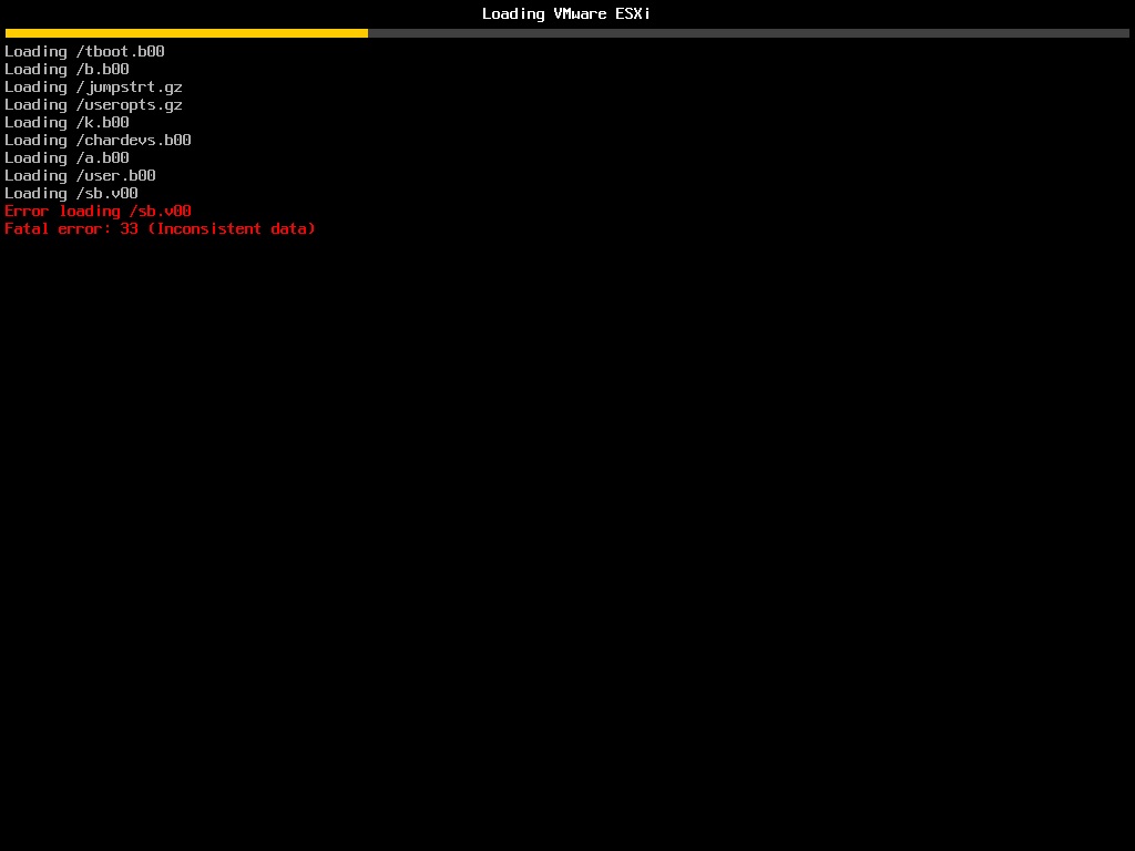 HOW TO: Fix the Error loading /s.v00 Fatal error: 33