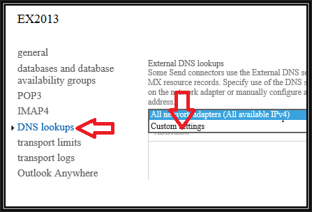 Exchange server настройка dns