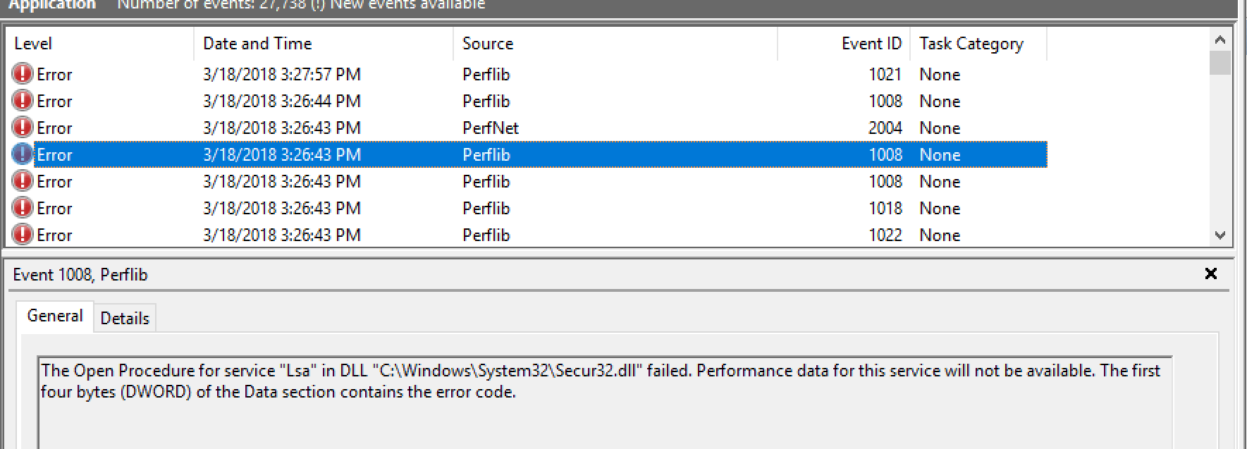 Solved Receiving Performance Counters Error When Launching Software Experts Exchange