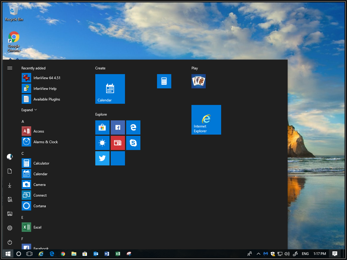 Screenshot Capture of authors Windows 10 desktop