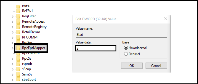 error 0x6ba the rpc server is unavailable