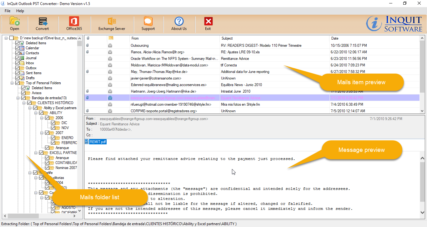 Convert dbx file to pst