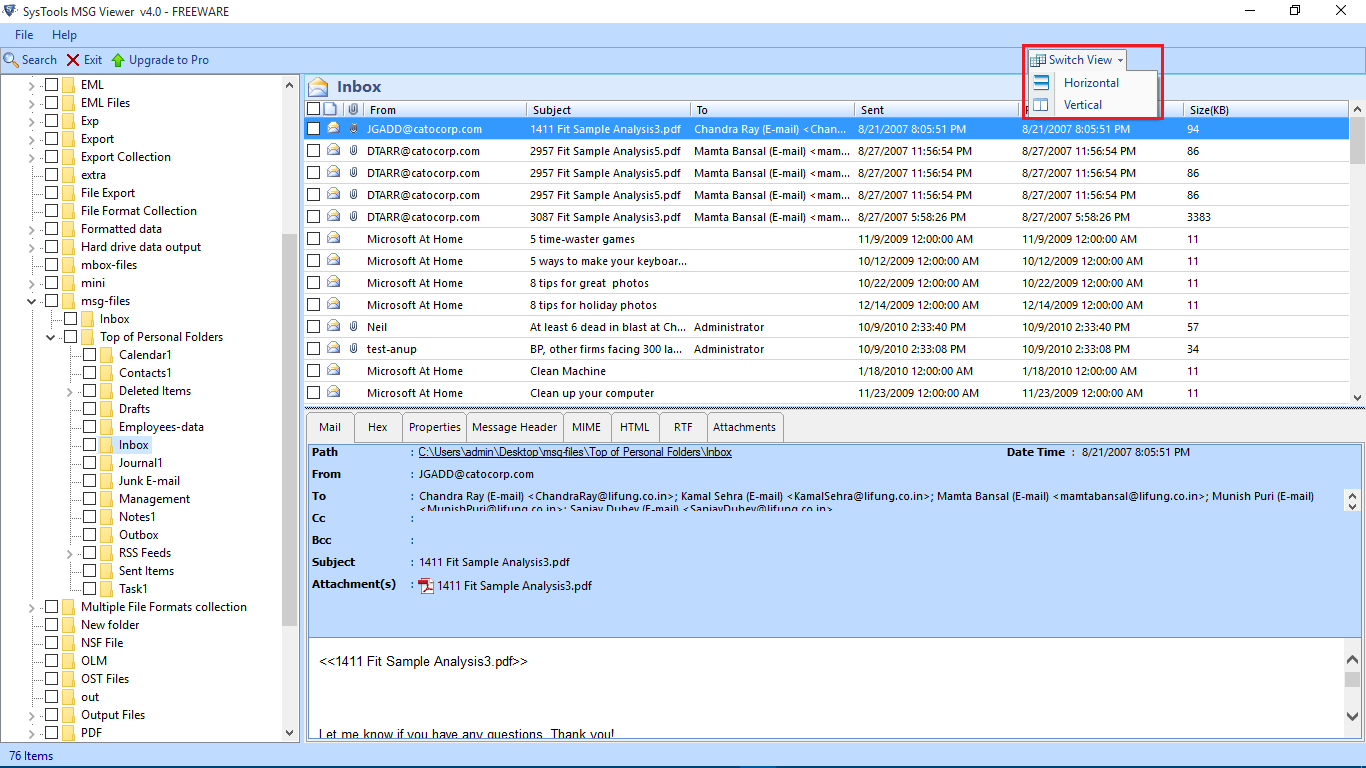 view msg files without outlook