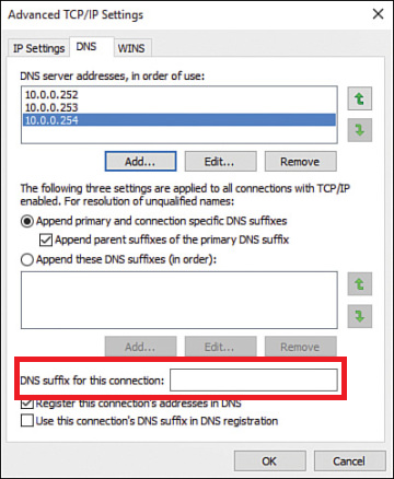 Dns суффикс подключения localdomain