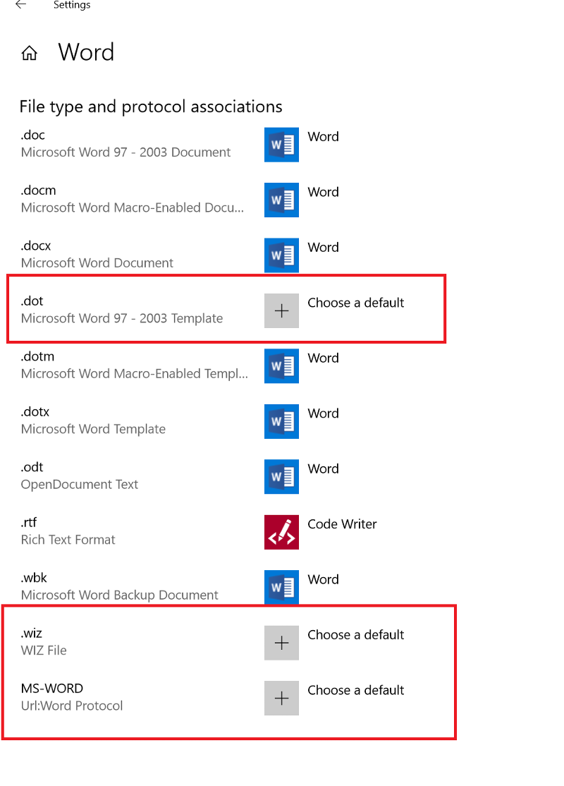 Solved Change extension types to open with Word 2016 Experts Exchange