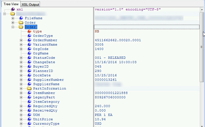 format xml file