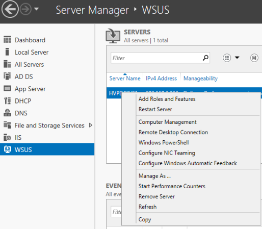Solved: Cannot find option in Server manager to configure new WSUS ...