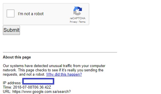 Our Systems Have Detected Unusual Traffic From Your Computer Network