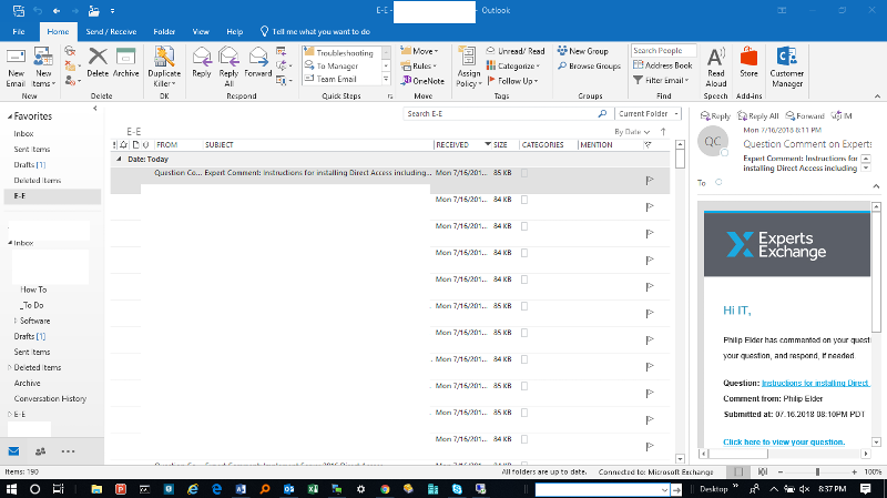 Solved: Lock Outlook layout/view so it won't change | Experts Exchange