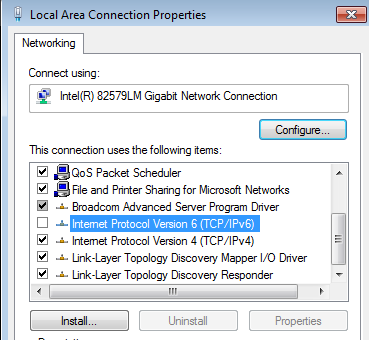 Отключить ipv6 windows server core