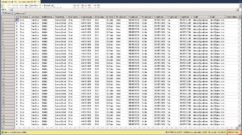 2012 SQL Server VIEW Syntax producing 500k results!! Should see about ...