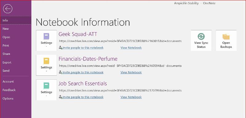 Solved: I need help with Onenote Notebook and Onedrive | Experts Exchange