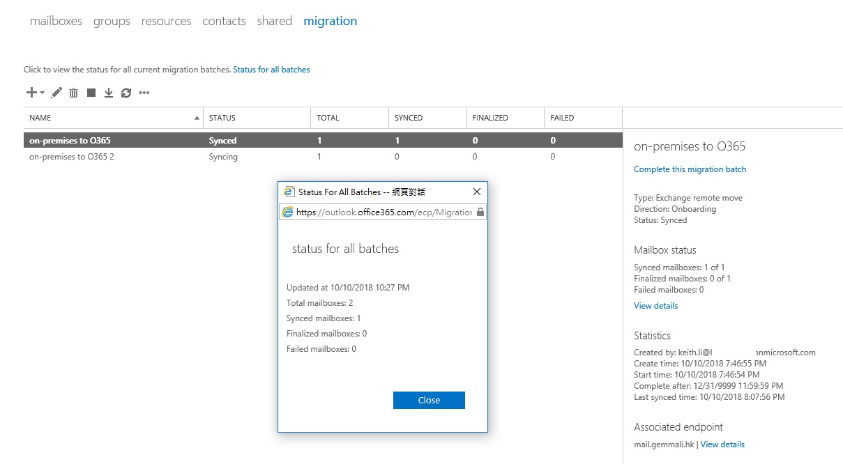 Solved Migrating onpremises exchange 2016 mailbox to Office 365 issue