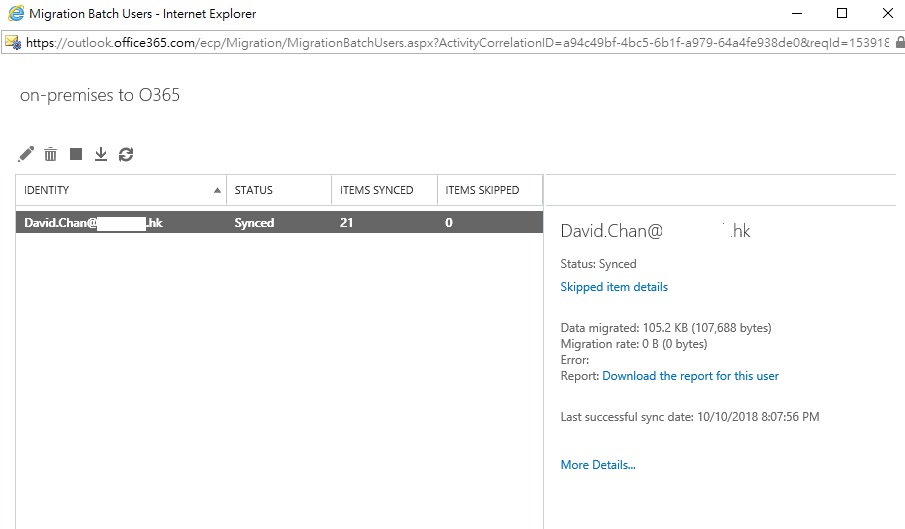 Solved Migrating onpremises exchange 2016 mailbox to Office 365 issue