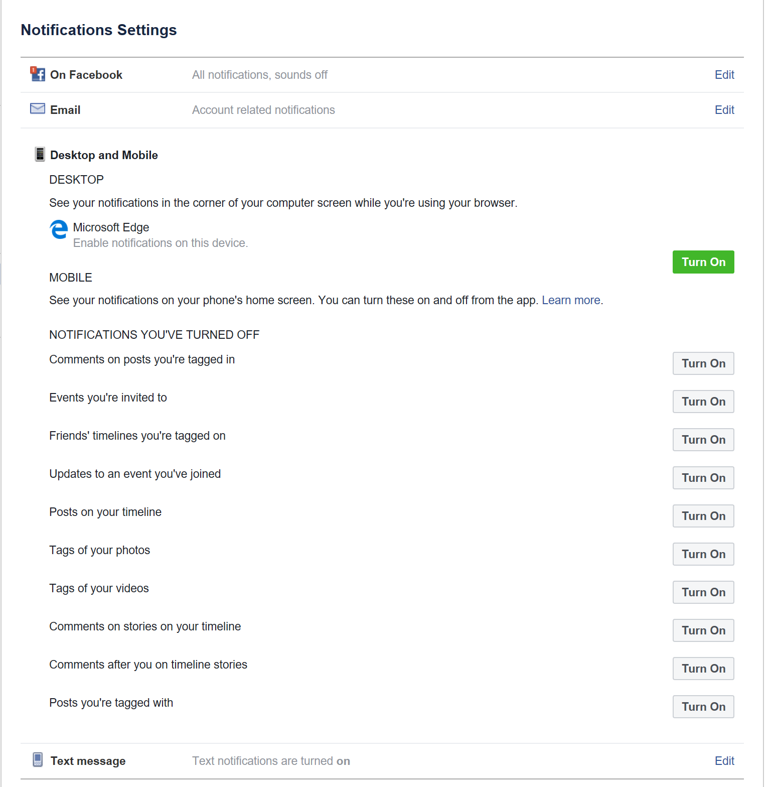 notification facebook par mail