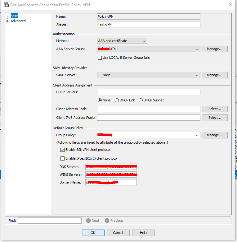 Solved: IP pool assignment for ASA anyconnect remote VPN | Experts Exchange