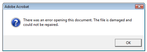 unable to open the report file