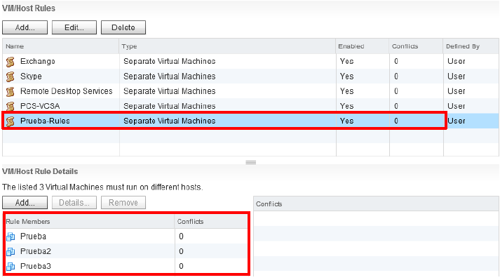 Affinity rules vmware что это