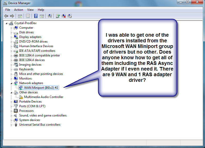 display adapters not showing uip in device manager