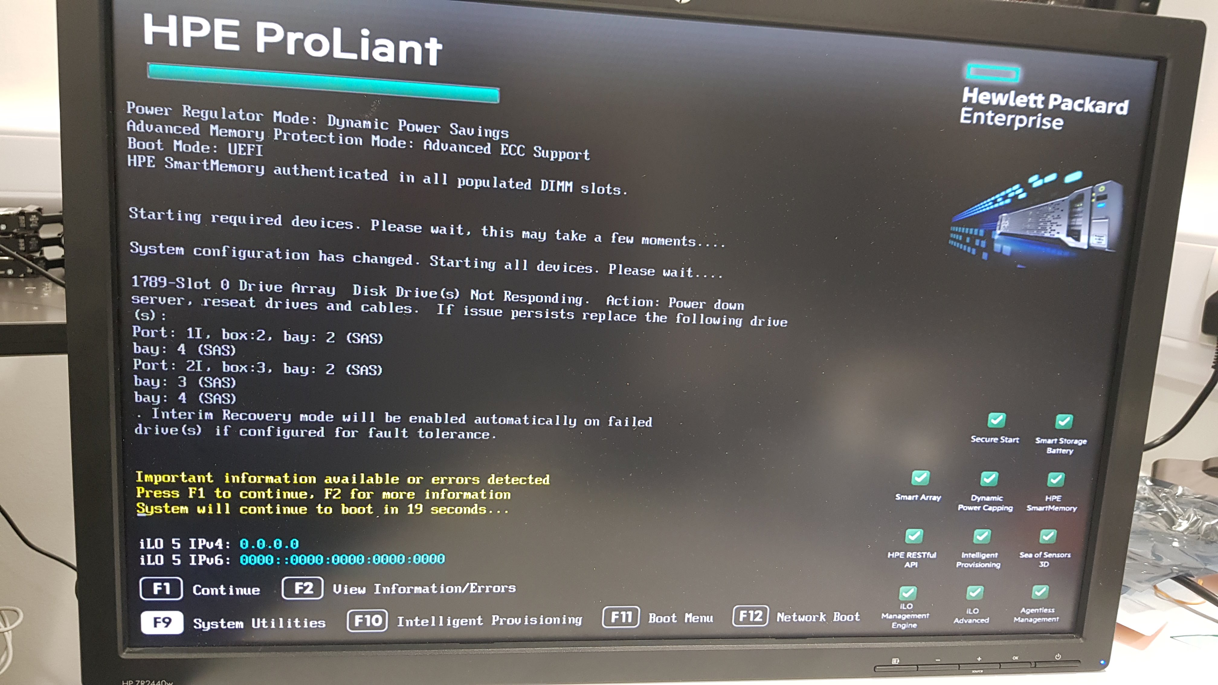 Solved HP Gen 10 server wont boot with drives from another identical