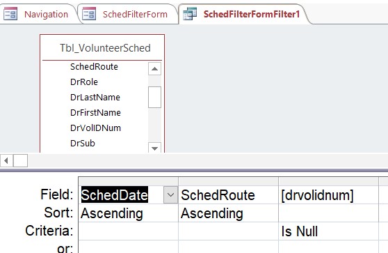Solved: Access form filter not working as expected | Experts Exchange