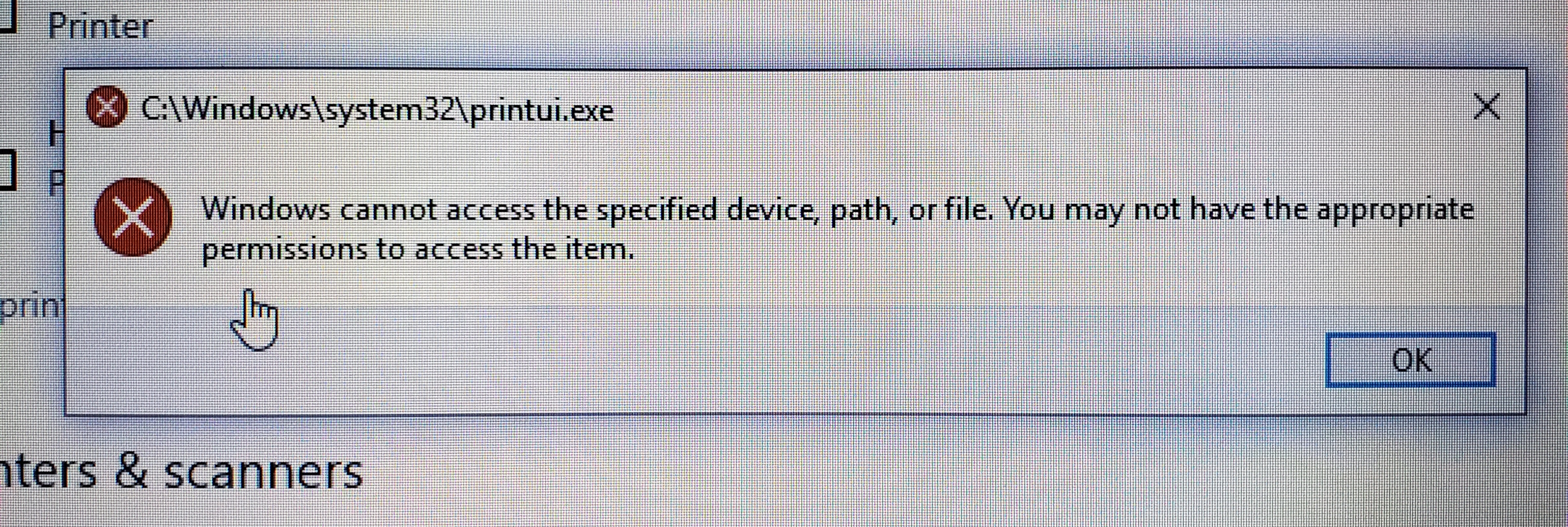 Solved: Error trying to add printer | Experts Exchange