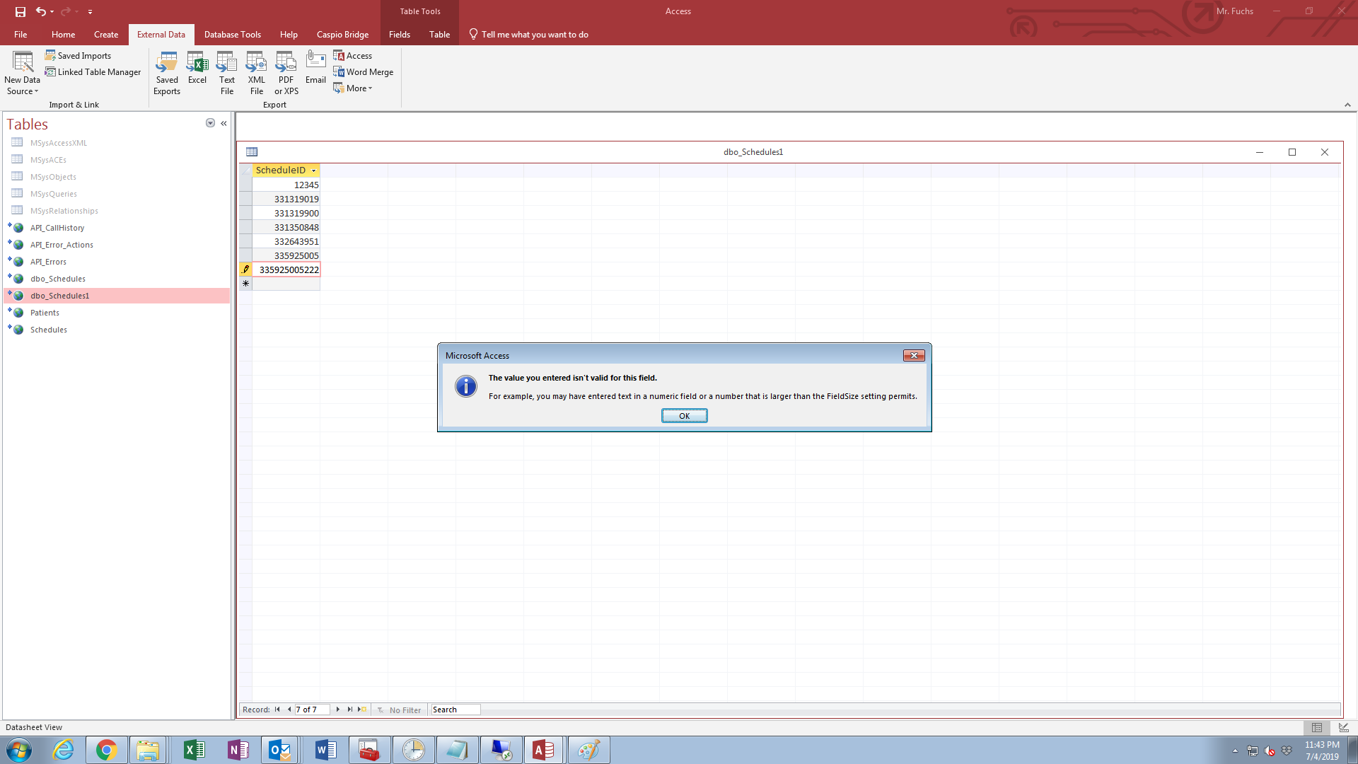 Solved: Records in linked SQL table showing #Deleted. | Experts Exchange