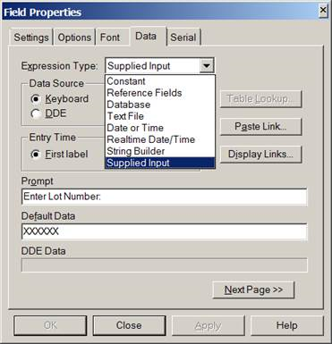 How to configure a specific field in Legitronic Software to prompt for ...