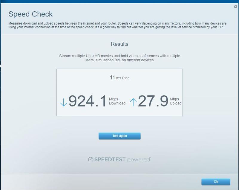 connection speed.