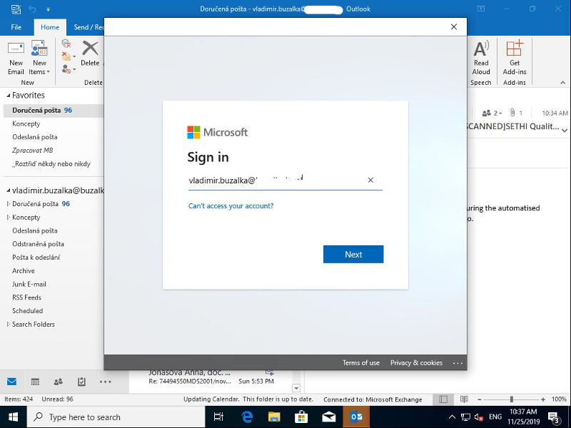 microsoft outlook sign in to exchange